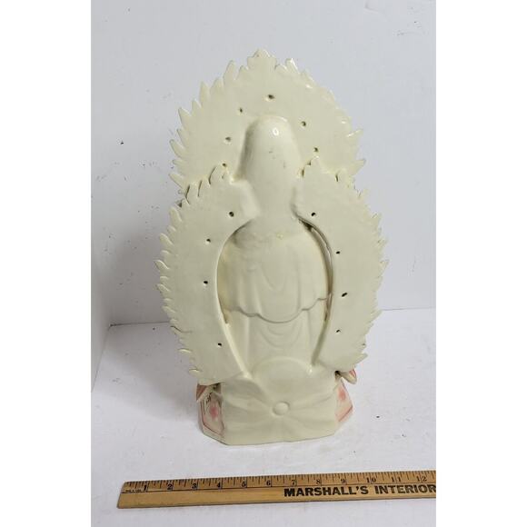 Vtg Feng Shui Import 14" Sitting Kuan Yin Guan Yin Kwan Yin StatueAsian Gold - Picture 10 of 16